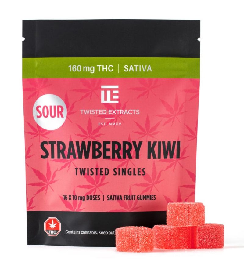 Twisted Extracts - Singles - Sour Strawberry Kiwi - 160mg THC (Sativa) - Image 2