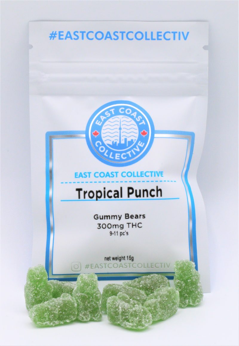 East Coast Collective Gummy Bears - Tropical Punch (300mg THC) - Image 2