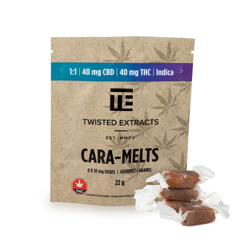 Twisted Extracts - Cara-Melts 1:1 - 40mg THC/40mg CBD (Indica/CBD)