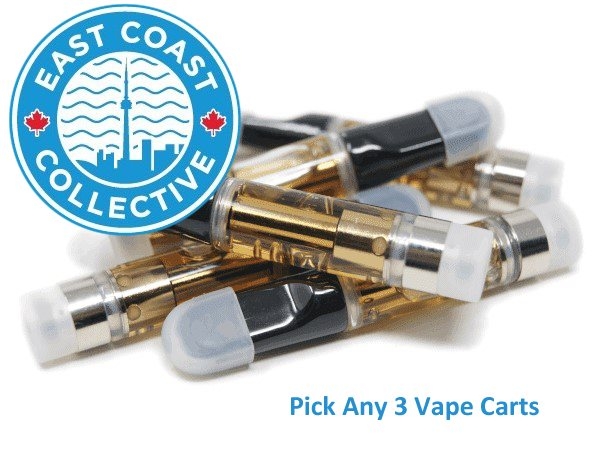 Distillate Vape Carts 3-pack by East Coast | Pure Green Express