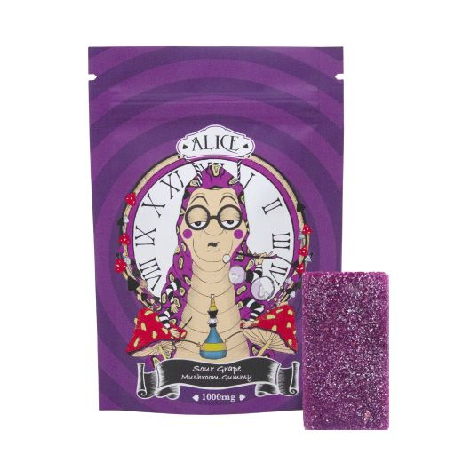 Alice Mushroom Gummy - Sour Grape (1000mg) *Golden Teacher*