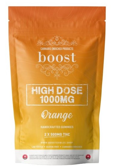 Boost THC High Dose - Orange Gummies (1000mg THC)