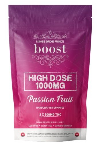 Boost THC High Dose - Passion Fruit Gummies (1000mg THC)